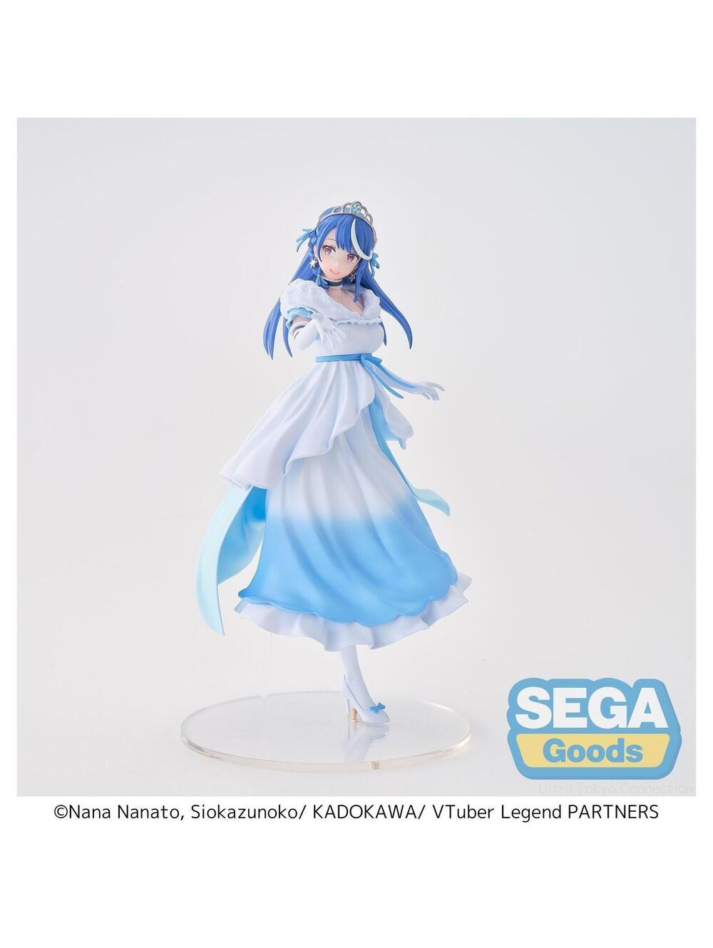 Sega VTuber Legend Awayuki Kokorone Figure Blue White NIB Ombre Dress US Seller